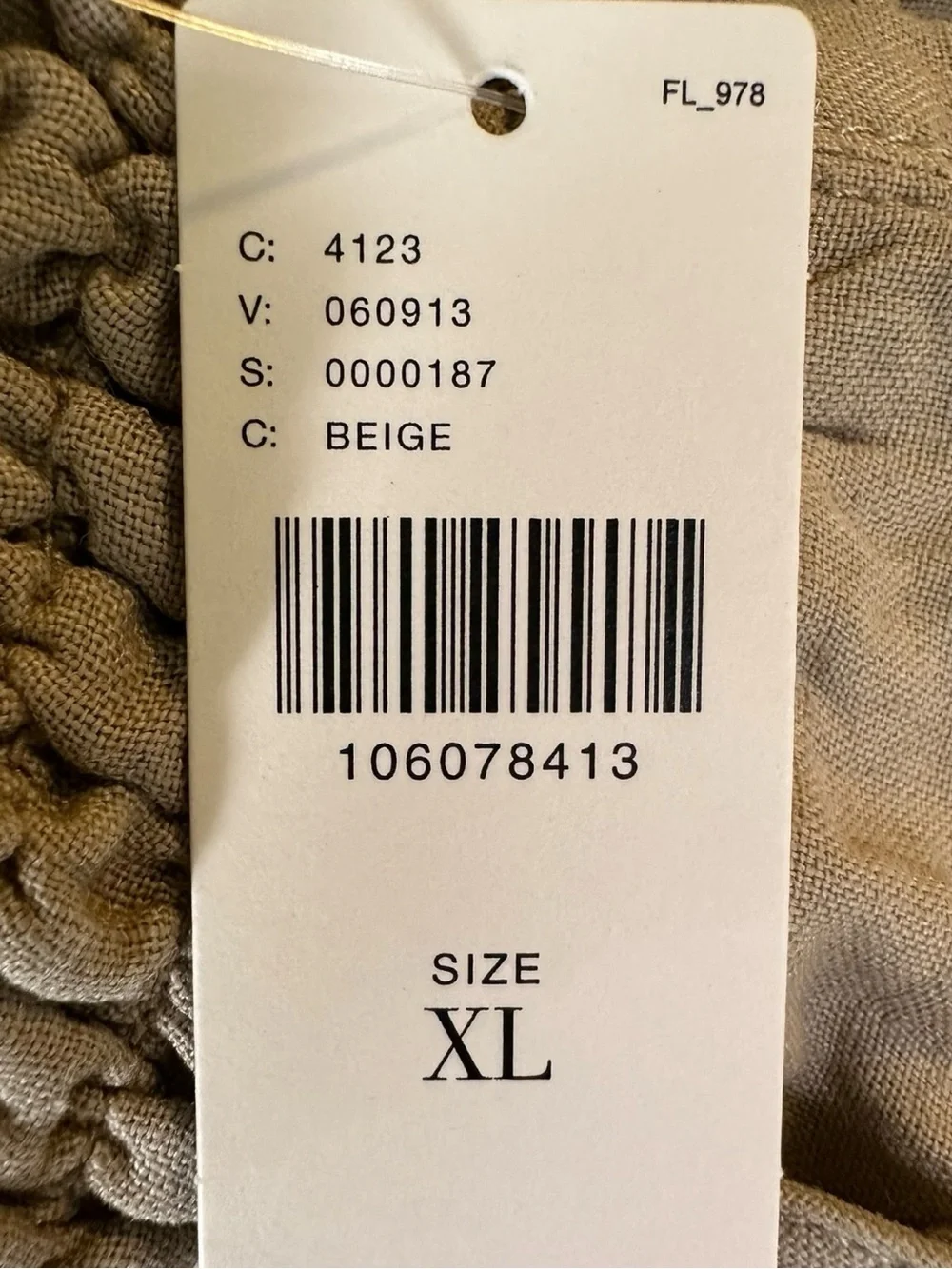 Anthropologie Ruched Linen Wide Leg Parachute Pants Beige Size XL NWT LagenLook